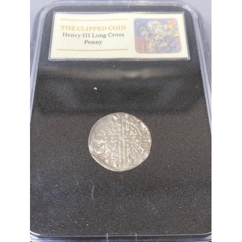 137 - A antique set of Infamous coins of Great Britain collection to include Henry III Long cross penny, G... 