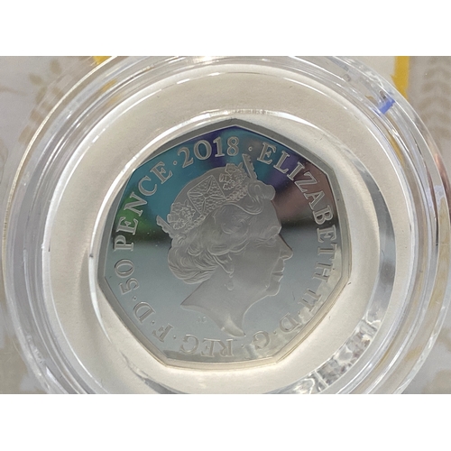 82 - Celebrating Beatrix Potter and her little tales Royal Mint 50p coin of Mrs Tittlemouse in protective... 