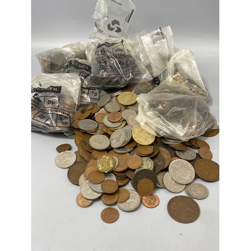 145 - Large amount of various coins to include one penny, one shillings and 1/2 penny