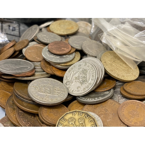 145 - Large amount of various coins to include one penny, one shillings and 1/2 penny