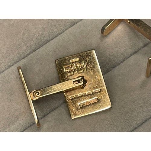 52 - 9ct Gold Cufflinks Hallmarked Birmingham 8.4 grams