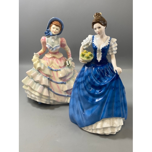 214 - 2x large Royal Doulton lady figures to include Helen HN 3601 and Hannah HN 3369