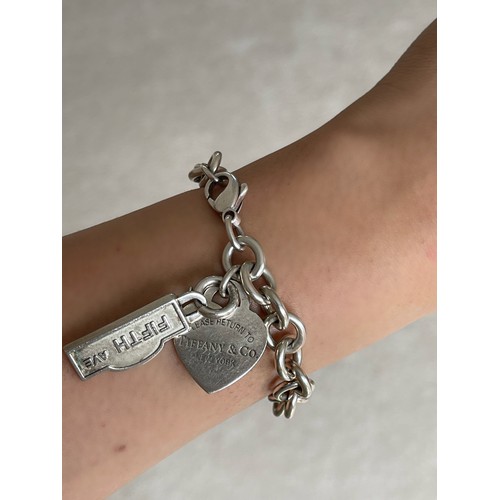 27 - Tiffany & Co. Silver 'Return To Tiffany' Bracelet weighing 41.28 grams and measuring 18.5cm in lengt... 