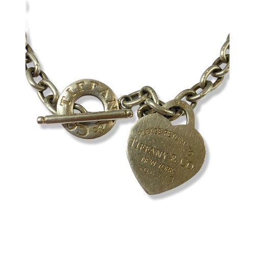 30 - Tiffany & Co. Silver 'Return To Tiffany' Necklace weighing 60.3 grams and measuring 43cm