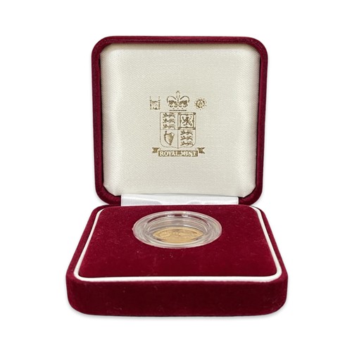 120 - 2004 UK Gold proof half sovereign, complete with case and certificate