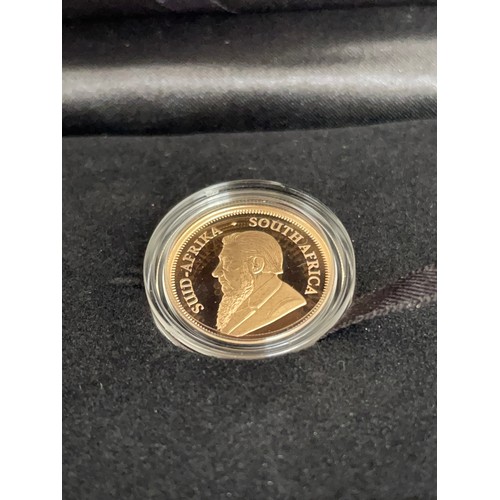 121 - 2017 South African quarter gold proof Krugerrand complete with box and certificate