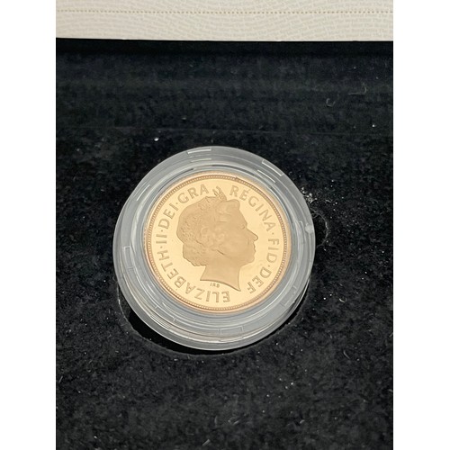 112 - Royal Mint 2011 UK Gold proof sovereign premium three-coin collection in box with certificate