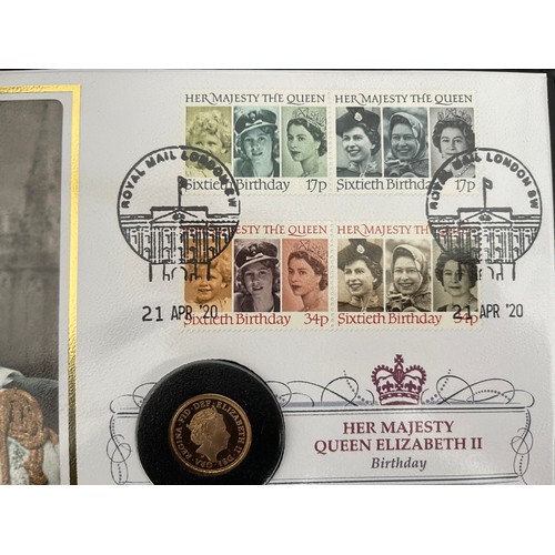 114 - Harrington & Byrne 2020 UK Gold proof full sovereign in first day cover