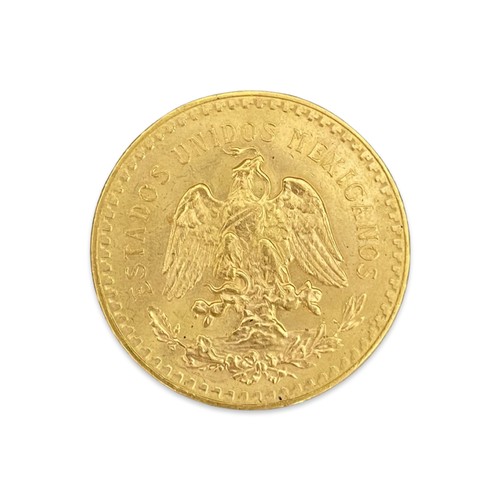 123 - Mexico 50 pesos gold coins weighing 37.5 grams - 1.2 OZ