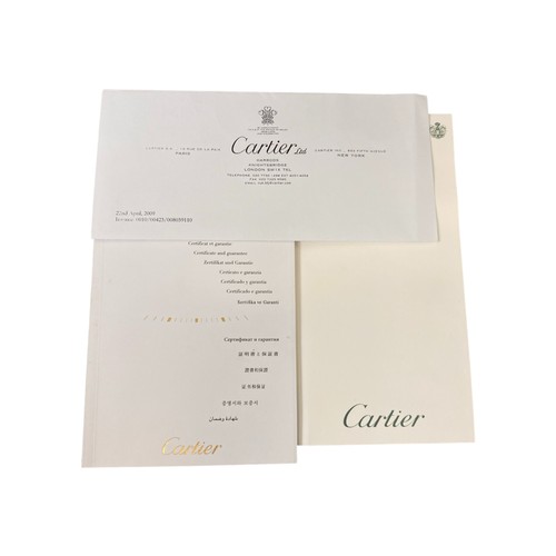 101 - Cartier 18ct Yellow Gold La Dona de Cartier Wristwatch full set. This watch features a silver dial w... 