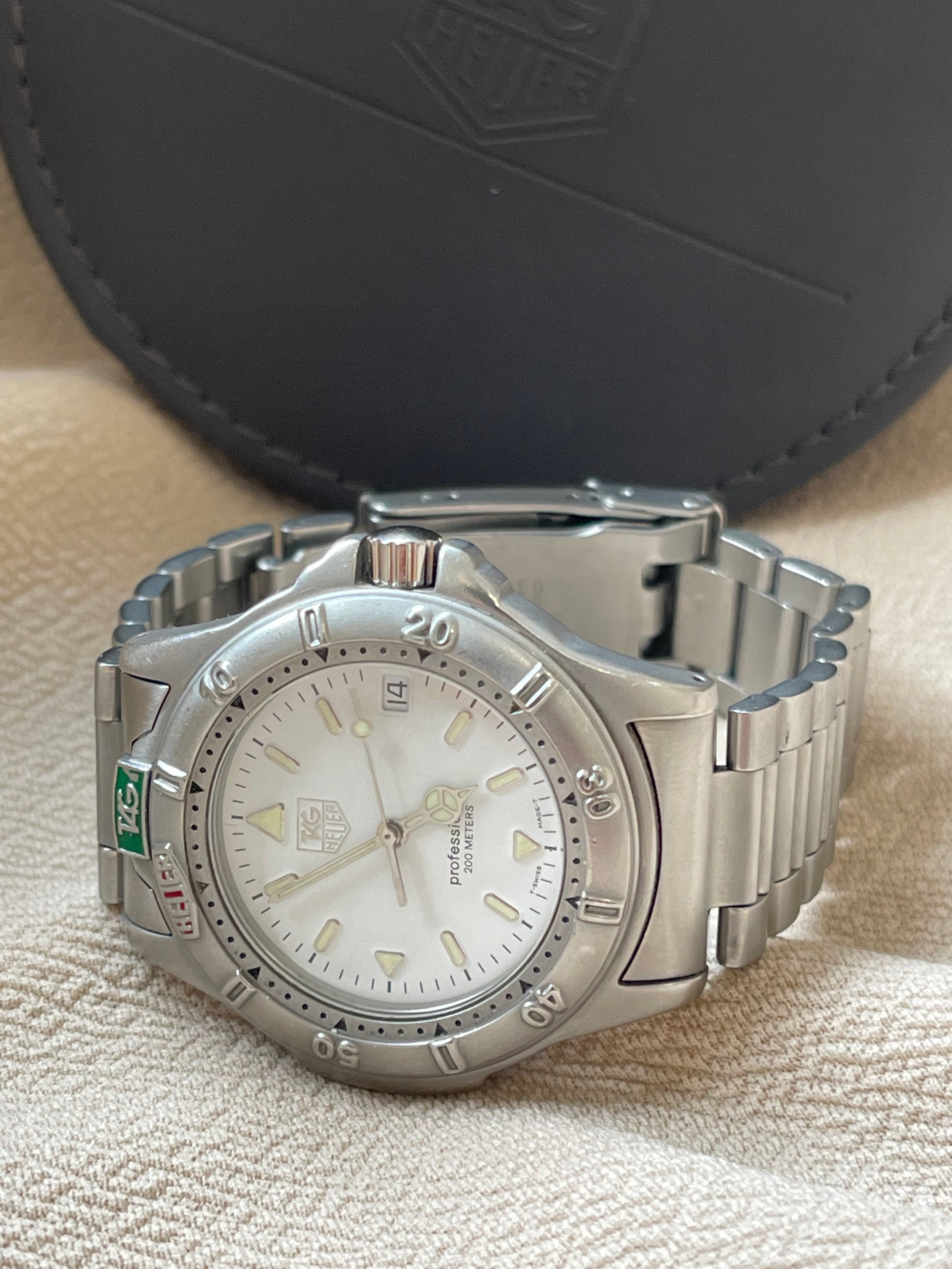 Tag Heuer 4000 Series WF1112 0 38mm white dial in stainless steel