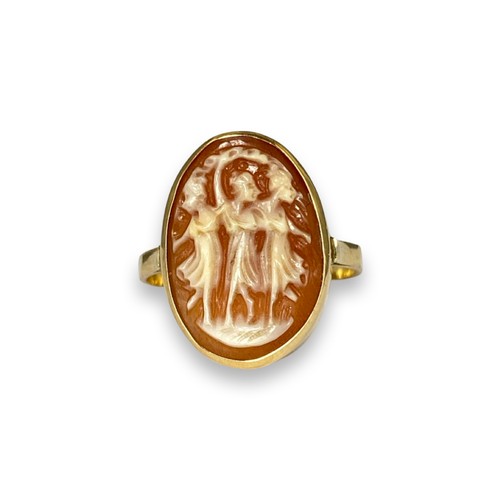 Three graces hot sale cameo ring