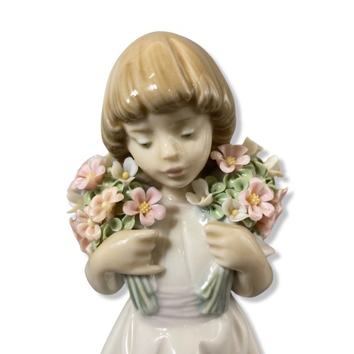 125 - Lladro 7603 Spring Collectors Society, has one flower and two petals missing