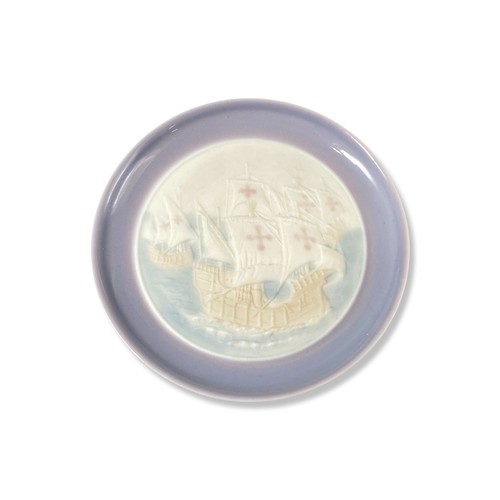 252 - Lladro The Magic World Of Porcelain book, Privilege collection Unicorn plate, The Great Voyage plate... 