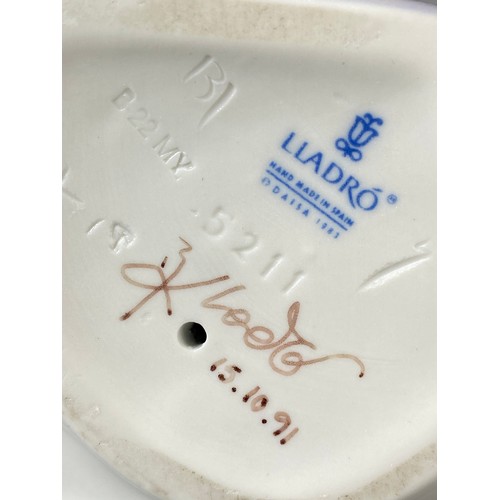 17 - Lladro signed and dated 5211 Angela comes in original box with broken parasol