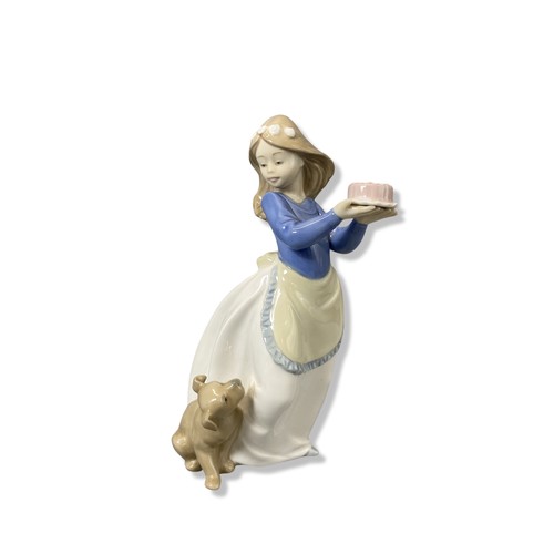 69 - X3 Nao by Lladro to include ballerina in a laying down pose, girl with mandolin, puppys birthday, al... 