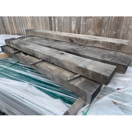 19 - 10 X UNTREATED 8X4 OAK BEAMS IN 2M LENGTH