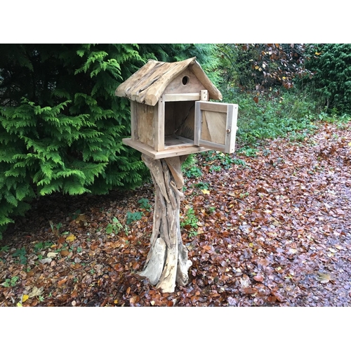 26 - LARGE DRIFTWOOD TEAK BIRDHOUSE