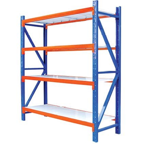 58 - NEW PACKAGED 2M X 2M X 600MM DEEP 4 SHELF 1.2 TONNE SET OF INDUSTRIAL RACKING