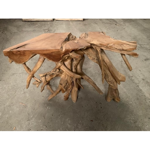 6 - LARGE ROOT WOOD CONSOLE TABLE