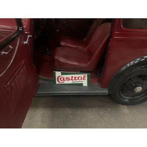 135 - CAST IRON CASTROL SIGN