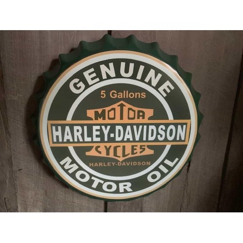 143 - 1 X TIN HARLEY DAVIDSON SIGN