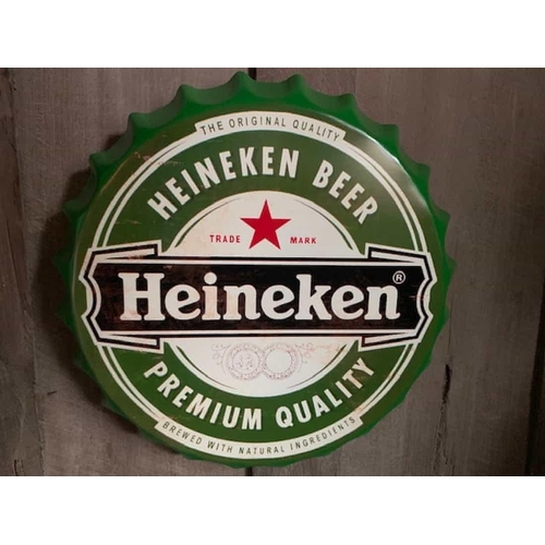 131 - 2 X TIN HEINEKEN SIGN