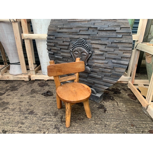 56 - BRAND NEW SOLID TEAK CHILD'S CHAIR