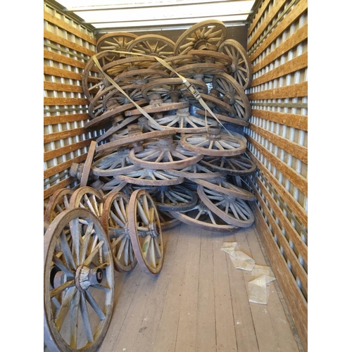 48 - 1 X LARGE RANDOM WOODEN ANTIQUE OLD WAGON WHEEL