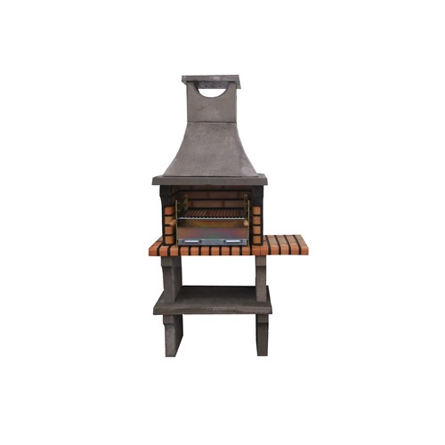 12 - CONTEMPORARY NEW/ PALLET AND BANDED  outdoor Brick BBQ and chimney with PROFESSIONAL GALV FIRE TRAY ... 