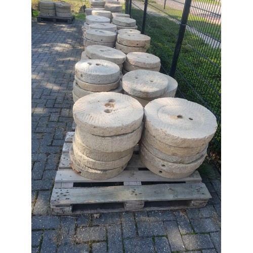 37 - HEAVY LARGE STONE MILLSTONE WHEEL