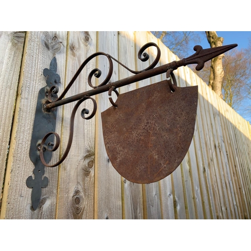 12 - IRON ORNATE WALL HANGING SIGN