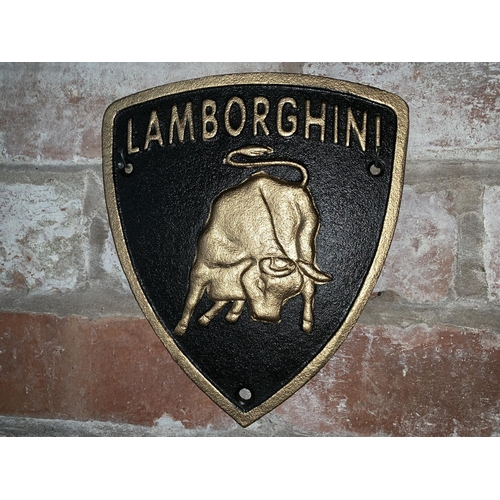 171 - CAST IRON LAMBORGHINI SIGN