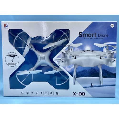 217 - BRAND NEW BOXED 2.4GHZ 6 AXIS SMART DRONE RETURN QUADCOPTER IN WHITE