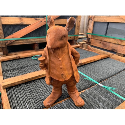 53 - PETER RABBIT CAST IRON HEAVY FIGURE