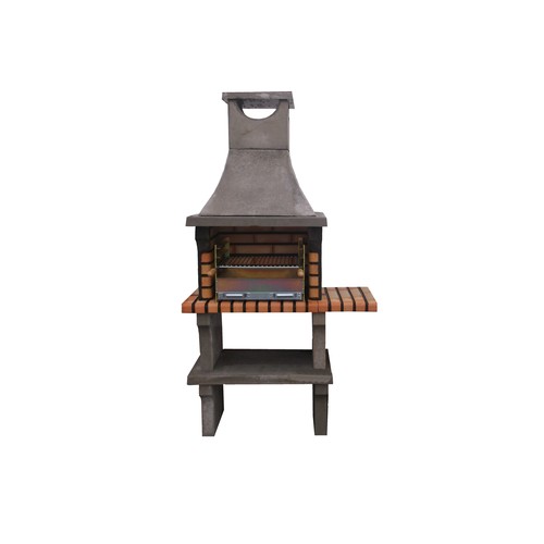 75 - CONTEMPORARY NEW/ PALLET AND BANDED  outdoor Brick BBQ and chimney with PROFESSIONAL GALV FIRE TRAY ... 