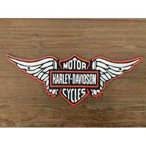 179 - CAST IRON HARLEY DAVIDSON SIGN