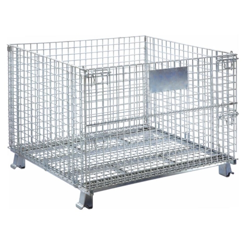 113 - 1 X LARGE COLLAPSABLE HEAVY DUTY MESH STACKING CAGE