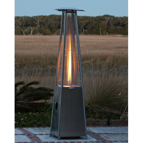 189 - BRAND NEW BOXED COMMERCIAL PYRAMID PATIO HEATER (APPROX 2.3M TALL X 50CM WIDE X 50CM DEEP)