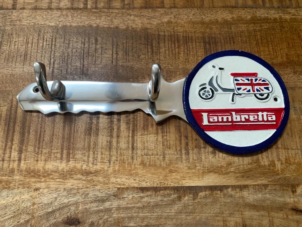 CAST ALUMINIUM LAMBRETTA KEY RING/COAT HOOK