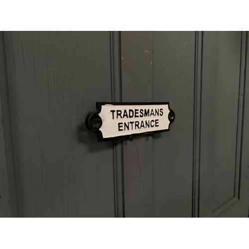 144 - CAST IRON TRADESMANS ENTRANCE SIGN