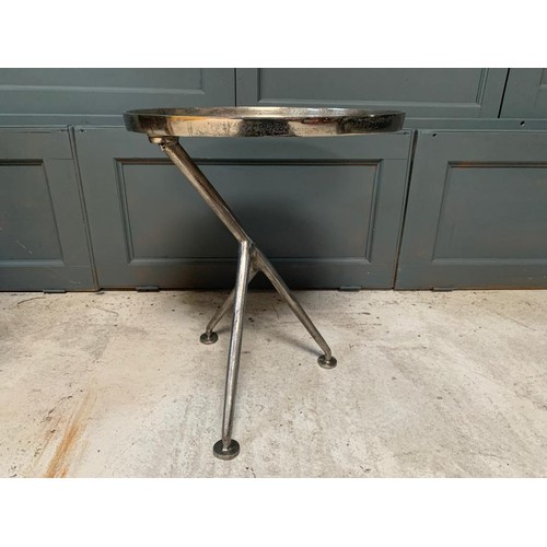 43 - BOXED SOLID NICKEL SIDE TABLE