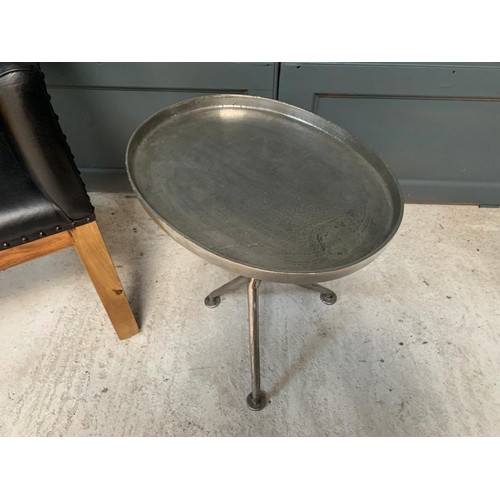 43 - BOXED SOLID NICKEL SIDE TABLE