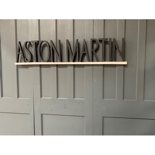 61 - WOODEN LARGE ASTON MARTIN 1.2M LONG SHOP SIGN