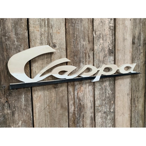 67 - 1.2M LONG WOODEN VESPA SHOP SIGN