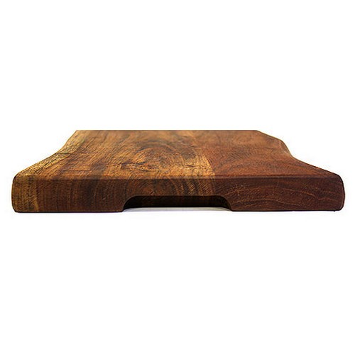 176 - 2 X NEW TEAK WANEY LONG MOUNTAIN CHOPPING BLOCK/SERVER PLATES