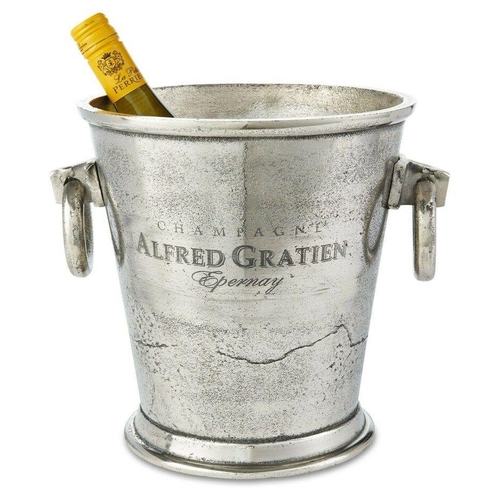 49 - BOXED HEAVY NICKEL EPERNAY ALFRED GRATIEN CHAMPAGNE BUCKET/WINE COOLER