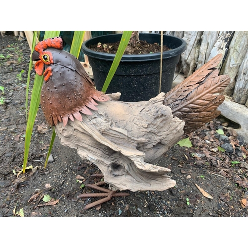 90 - NEW FABRICATED BOXED RUSTIC CHICKEN