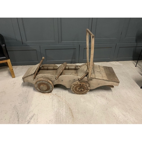 139 - 5 FOOT LONG ORIGINAL ANTIQUED CHILDS SACK CART