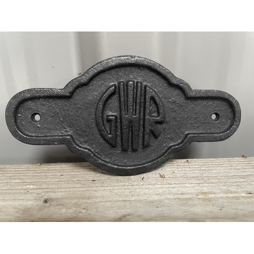 159 - CAST IRON GWR SIGN